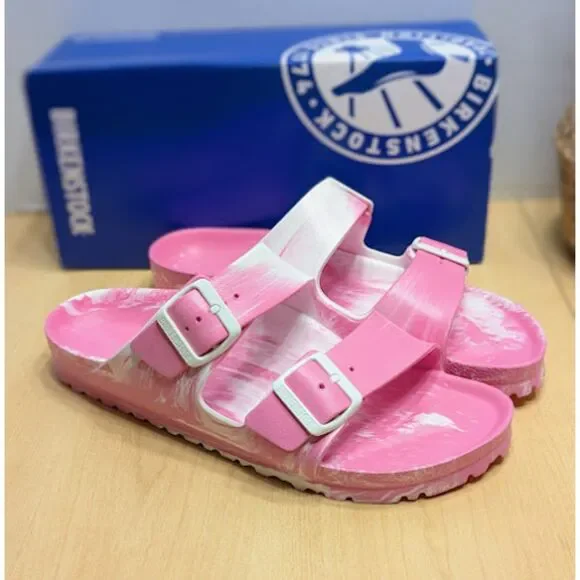 Birkenstock Arizona EVA Multi Pink & White Waterproof Sandals Womens 10 EU41 NIB - Picture 2 of 13